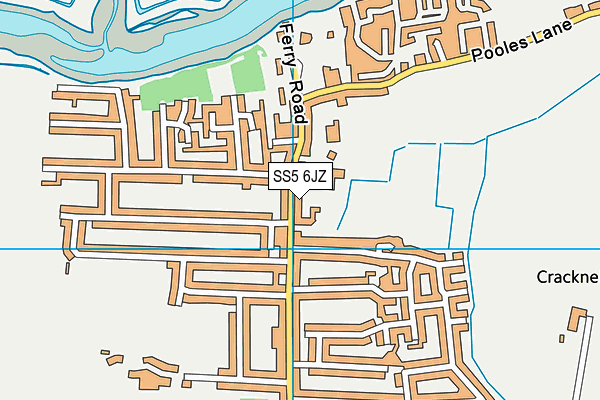 SS5 6JZ map - OS VectorMap District (Ordnance Survey) SS5 6JZ map - OS VectorMap District (Ordnance Survey)