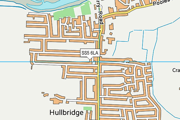 SS5 6LA map - OS VectorMap District (Ordnance Survey) SS5 6LA map - OS VectorMap District (Ordnance Survey)