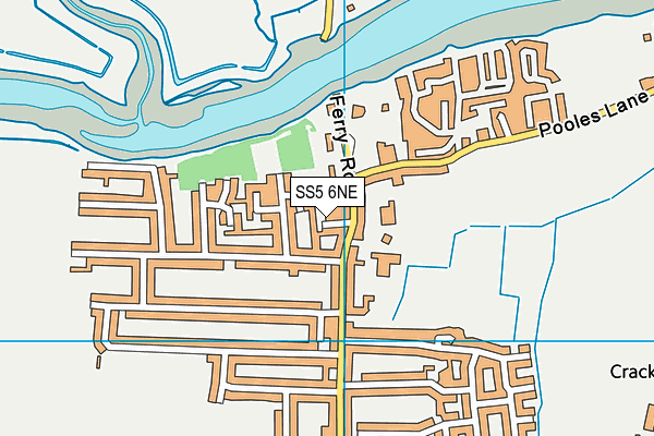 SS5 6NE map - OS VectorMap District (Ordnance Survey) SS5 6NE map - OS VectorMap District (Ordnance Survey)