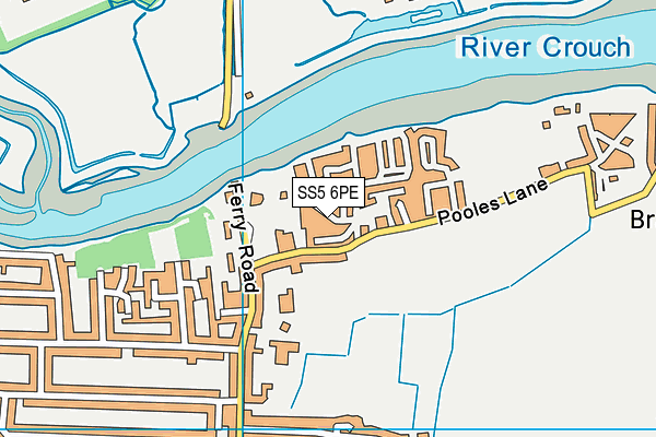 SS5 6PE map - OS VectorMap District (Ordnance Survey) SS5 6PE map - OS VectorMap District (Ordnance Survey)