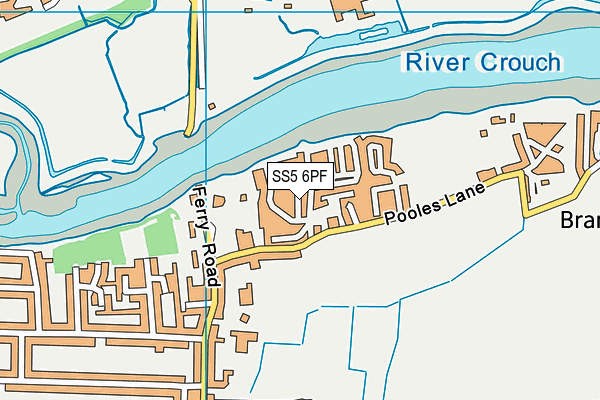 SS5 6PF map - OS VectorMap District (Ordnance Survey) SS5 6PF map - OS VectorMap District (Ordnance Survey)