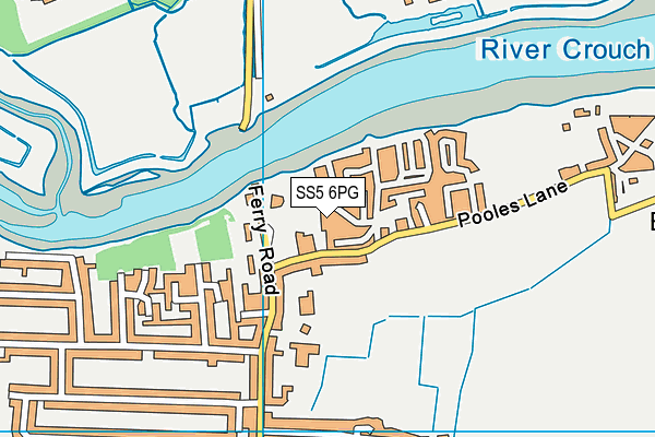 SS5 6PG map - OS VectorMap District (Ordnance Survey) SS5 6PG map - OS VectorMap District (Ordnance Survey)