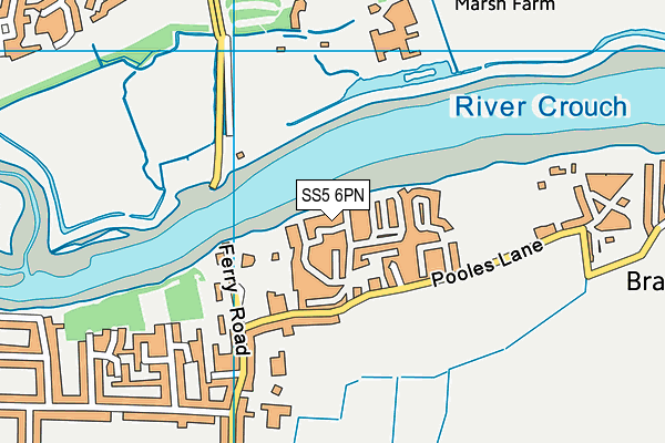 SS5 6PN map - OS VectorMap District (Ordnance Survey) SS5 6PN map - OS VectorMap District (Ordnance Survey)