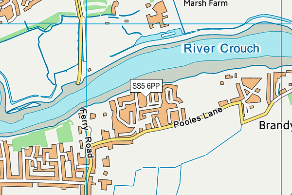 SS5 6PP map - OS VectorMap District (Ordnance Survey) SS5 6PP map - OS VectorMap District (Ordnance Survey)