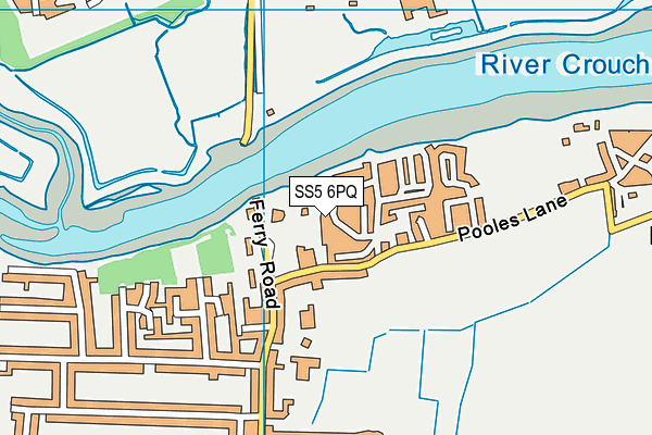 SS5 6PQ map - OS VectorMap District (Ordnance Survey) SS5 6PQ map - OS VectorMap District (Ordnance Survey)