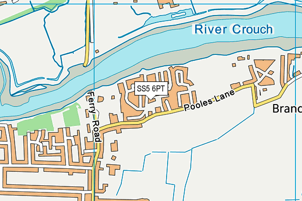 SS5 6PT map - OS VectorMap District (Ordnance Survey)