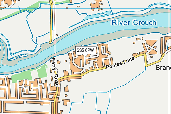 SS5 6PW map - OS VectorMap District (Ordnance Survey) SS5 6PW map - OS VectorMap District (Ordnance Survey)
