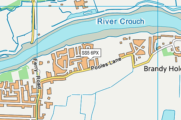 SS5 6PX map - OS VectorMap District (Ordnance Survey) SS5 6PX map - OS VectorMap District (Ordnance Survey)