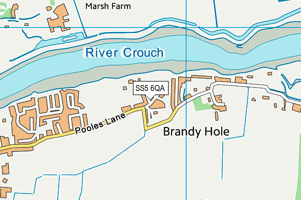 SS5 6QA map - OS VectorMap District (Ordnance Survey) SS5 6QA map - OS VectorMap District (Ordnance Survey)