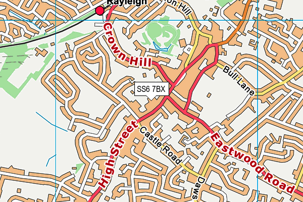 SS6 7BX map - OS VectorMap District (Ordnance Survey) SS6 7BX map - OS VectorMap District (Ordnance Survey)