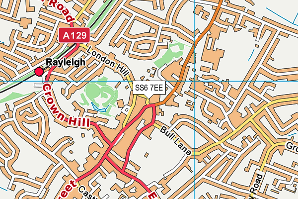 SS6 7EE map - OS VectorMap District (Ordnance Survey) SS6 7EE map - OS VectorMap District (Ordnance Survey)