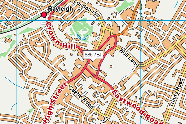 SS6 7EJ map - OS VectorMap District (Ordnance Survey) SS6 7EJ map - OS VectorMap District (Ordnance Survey)