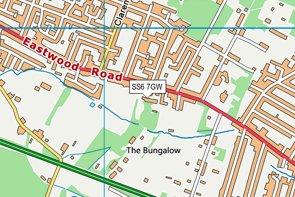 SS6 7GW map - OS VectorMap District (Ordnance Survey) SS6 7GW map - OS VectorMap District (Ordnance Survey)