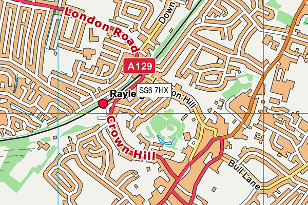 SS6 7HX map - OS VectorMap District (Ordnance Survey) SS6 7HX map - OS VectorMap District (Ordnance Survey)