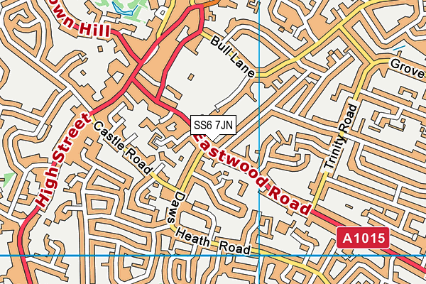 SS6 7JN map - OS VectorMap District (Ordnance Survey) SS6 7JN map - OS VectorMap District (Ordnance Survey)