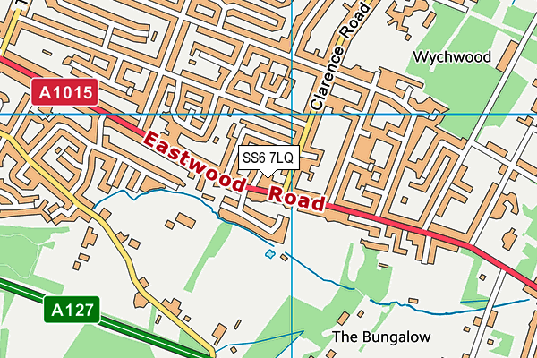 SS6 7LQ map - OS VectorMap District (Ordnance Survey)
