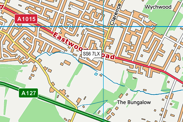 SS6 7LX map - OS VectorMap District (Ordnance Survey) SS6 7LX map - OS VectorMap District (Ordnance Survey)