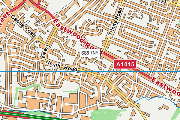 SS6 7NY map - OS VectorMap District (Ordnance Survey) SS6 7NY map - OS VectorMap District (Ordnance Survey)