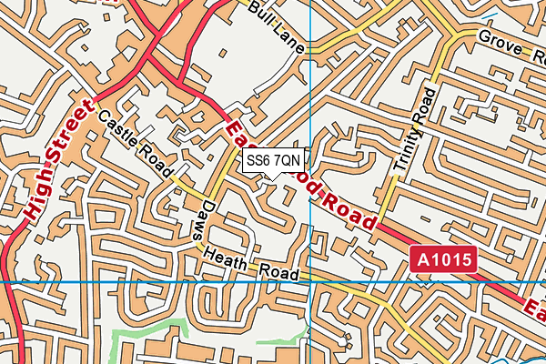 SS6 7QN map - OS VectorMap District (Ordnance Survey) SS6 7QN map - OS VectorMap District (Ordnance Survey)