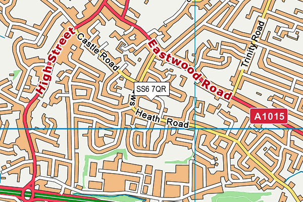SS6 7QR map - OS VectorMap District (Ordnance Survey) SS6 7QR map - OS VectorMap District (Ordnance Survey)