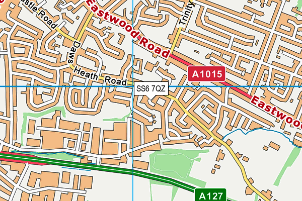 SS6 7QZ map - OS VectorMap District (Ordnance Survey) SS6 7QZ map - OS VectorMap District (Ordnance Survey)