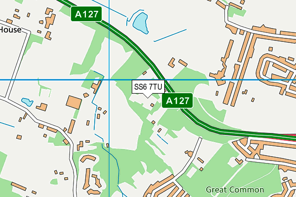 SS6 7TU map - OS VectorMap District (Ordnance Survey) SS6 7TU map - OS VectorMap District (Ordnance Survey)
