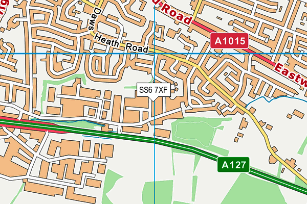 SS6 7XF map - OS VectorMap District (Ordnance Survey) SS6 7XF map - OS VectorMap District (Ordnance Survey)