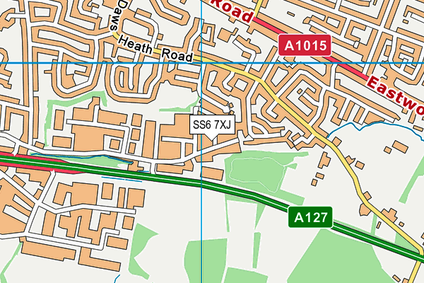 SS6 7XJ map - OS VectorMap District (Ordnance Survey) SS6 7XJ map - OS VectorMap District (Ordnance Survey)