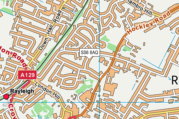 SS6 8AQ map - OS VectorMap District (Ordnance Survey) SS6 8AQ map - OS VectorMap District (Ordnance Survey)