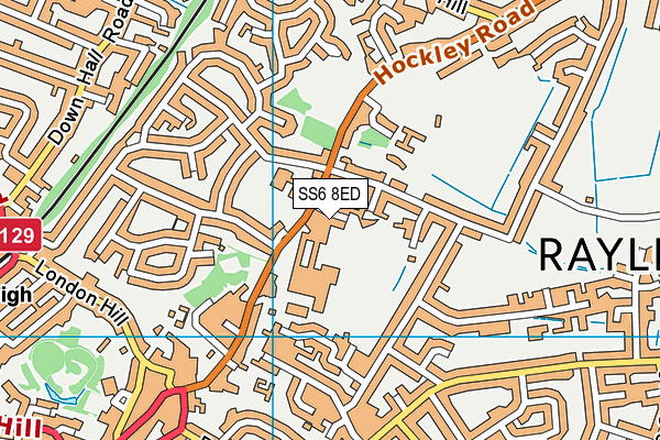 SS6 8ED map - OS VectorMap District (Ordnance Survey) SS6 8ED map - OS VectorMap District (Ordnance Survey)
