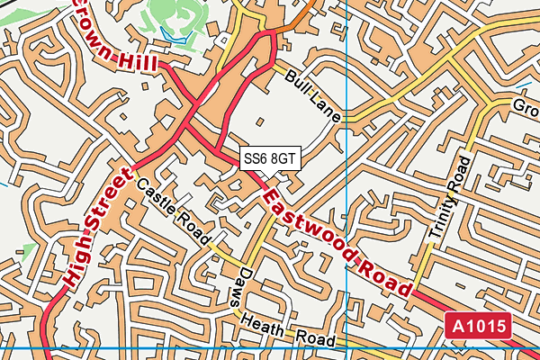 SS6 8GT map - OS VectorMap District (Ordnance Survey) SS6 8GT map - OS VectorMap District (Ordnance Survey)