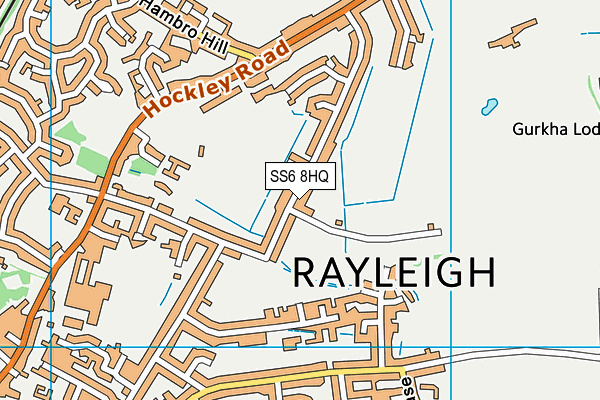 SS6 8HQ map - OS VectorMap District (Ordnance Survey) SS6 8HQ map - OS VectorMap District (Ordnance Survey)