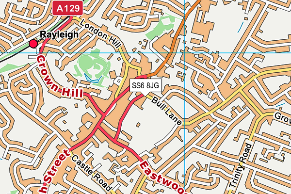 SS6 8JG map - OS VectorMap District (Ordnance Survey) SS6 8JG map - OS VectorMap District (Ordnance Survey)