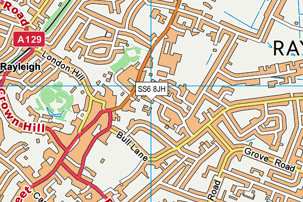 SS6 8JH map - OS VectorMap District (Ordnance Survey) SS6 8JH map - OS VectorMap District (Ordnance Survey)