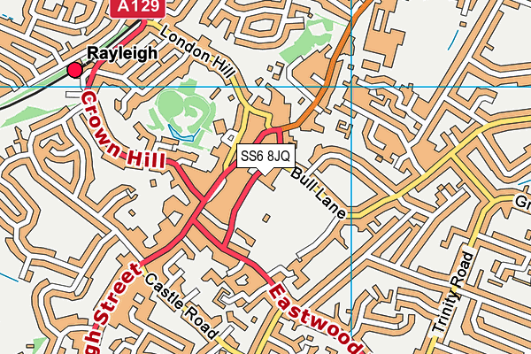 SS6 8JQ map - OS VectorMap District (Ordnance Survey) SS6 8JQ map - OS VectorMap District (Ordnance Survey)