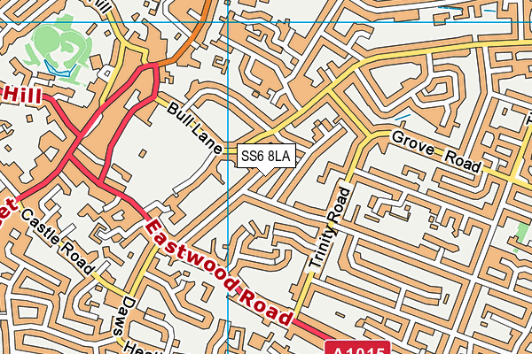 SS6 8LA map - OS VectorMap District (Ordnance Survey) SS6 8LA map - OS VectorMap District (Ordnance Survey)