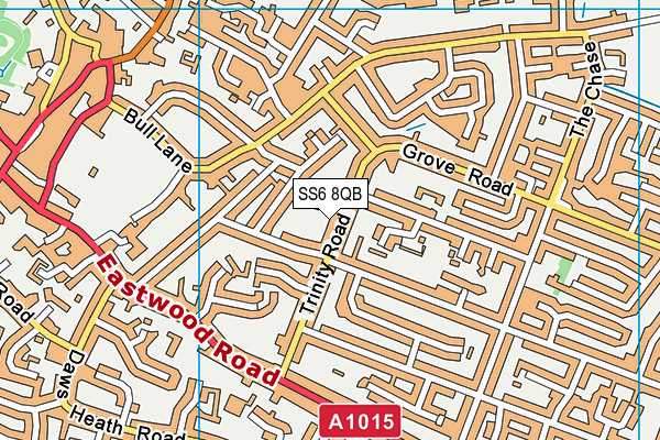 SS6 8QB map - OS VectorMap District (Ordnance Survey) SS6 8QB map - OS VectorMap District (Ordnance Survey)