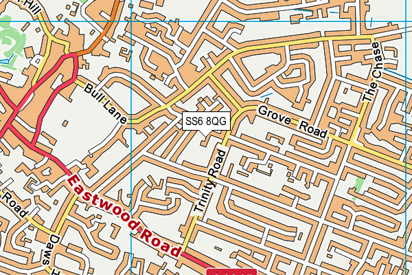 SS6 8QG map - OS VectorMap District (Ordnance Survey) SS6 8QG map - OS VectorMap District (Ordnance Survey)