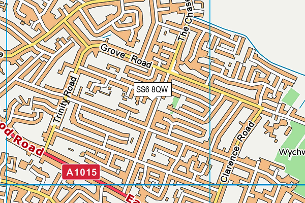 SS6 8QW map - OS VectorMap District (Ordnance Survey) SS6 8QW map - OS VectorMap District (Ordnance Survey)
