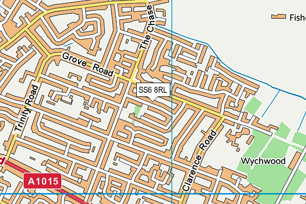 SS6 8RL map - OS VectorMap District (Ordnance Survey) SS6 8RL map - OS VectorMap District (Ordnance Survey)