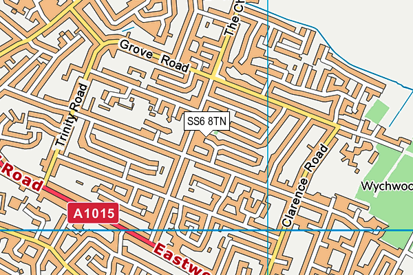 SS6 8TN map - OS VectorMap District (Ordnance Survey) SS6 8TN map - OS VectorMap District (Ordnance Survey)
