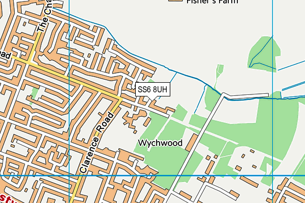 SS6 8UH map - OS VectorMap District (Ordnance Survey) SS6 8UH map - OS VectorMap District (Ordnance Survey)