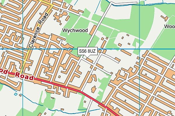 SS6 8UZ map - OS VectorMap District (Ordnance Survey) SS6 8UZ map - OS VectorMap District (Ordnance Survey)