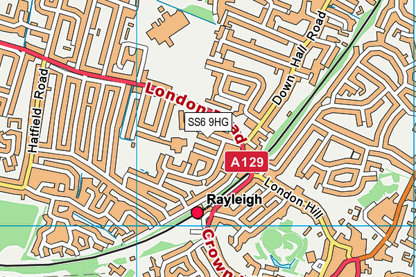 SS6 9HG map - OS VectorMap District (Ordnance Survey) SS6 9HG map - OS VectorMap District (Ordnance Survey)
