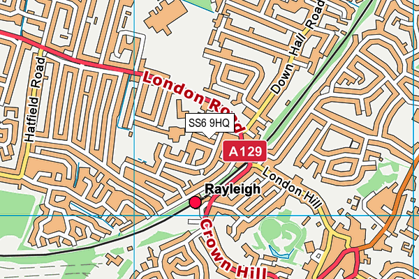 SS6 9HQ map - OS VectorMap District (Ordnance Survey) SS6 9HQ map - OS VectorMap District (Ordnance Survey)