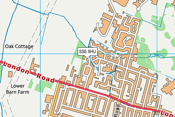 SS6 9HU map - OS VectorMap District (Ordnance Survey) SS6 9HU map - OS VectorMap District (Ordnance Survey)