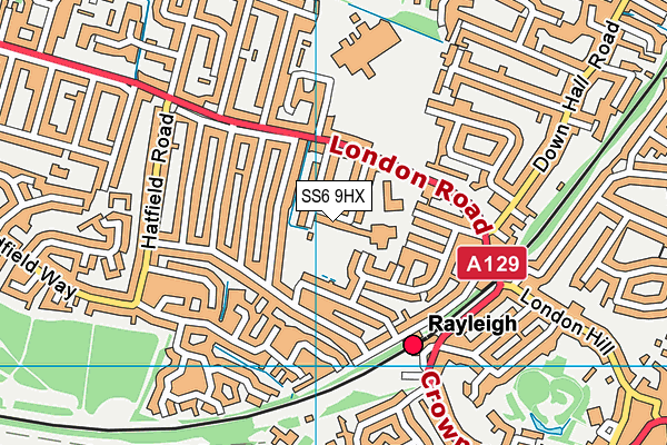SS6 9HX map - OS VectorMap District (Ordnance Survey)
