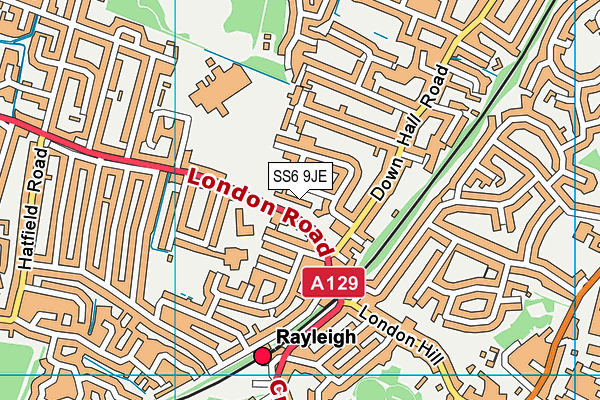 SS6 9JE map - OS VectorMap District (Ordnance Survey) SS6 9JE map - OS VectorMap District (Ordnance Survey)