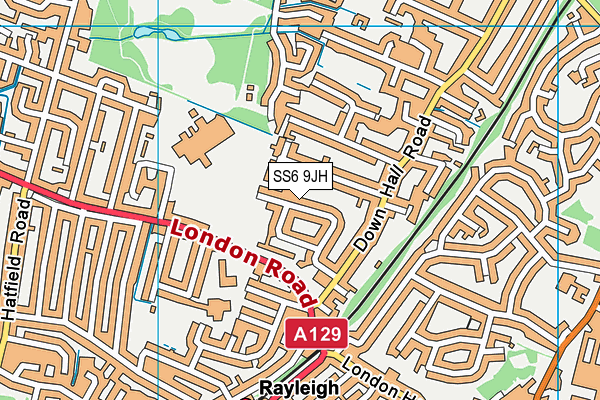 SS6 9JH map - OS VectorMap District (Ordnance Survey) SS6 9JH map - OS VectorMap District (Ordnance Survey)