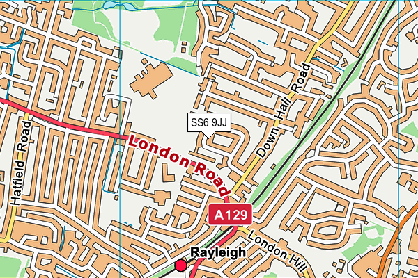 SS6 9JJ map - OS VectorMap District (Ordnance Survey) SS6 9JJ map - OS VectorMap District (Ordnance Survey)